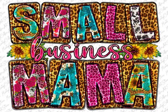 Small Business Mama Png, Boss Mom Png Grafika Szablony do Druku Przez MintyCoffeeArtStore