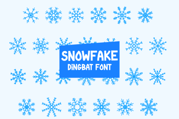 Snowfake Dingbats Font By Masyafi Studio