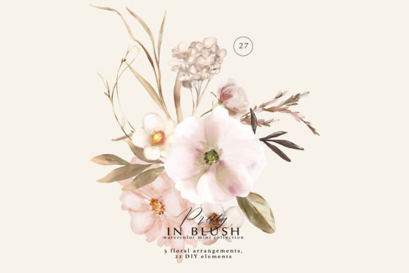 Watercolor Floral Mini Collection Graphic Illustrations By Patishop Art
