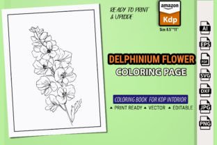 Minimalist July Birth Flower Tatoo Grafik Ausmalseiten & Malbücher Von GraphicArt 3