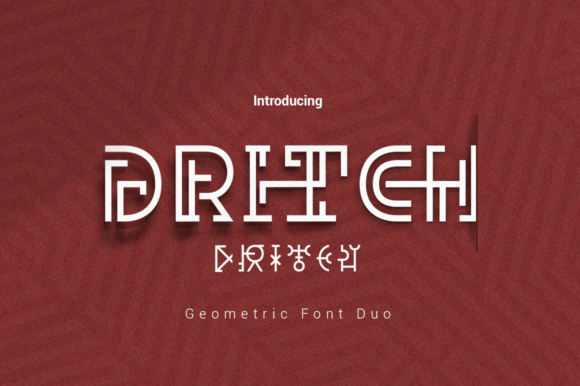 Dritch Display-Schriftarten Schriftart Von Grontype