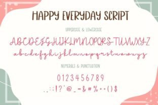 Happy Everyday Script & Handwritten Font By AnningArts 8
