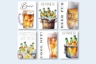 Amber Beer, Watercolor Clip Art 23 PNG Graphic Illustrations By HelloMyPrint 4