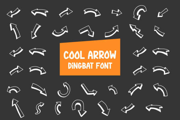 Cool Arrow Dingbats-Schriftarten Schriftart Von Masyafi Studio