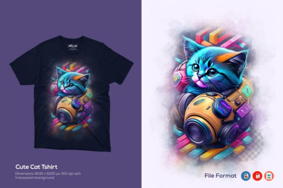 Cute Cat Tshirt Design Grafik T-shirt Designs Von zahidhossainalif01