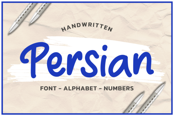 Persian Blue Font Aplhabet Grafica Creazioni Di fromporto