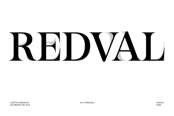 Redval Fontes Serif Fonte Por WuadType x Glyphofik Studio