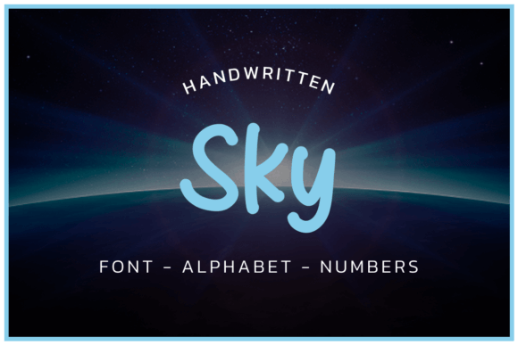 Sky Blue Font Aplhabet Graphic Crafts By fromporto