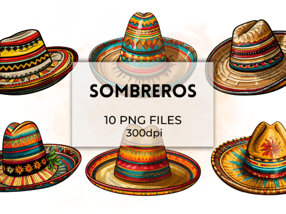 Sombrero Clipart, Mexican Hat Graphic Illustrations By QM_ART