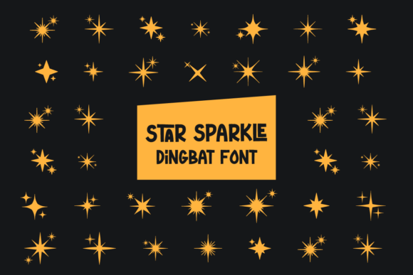 Star Sparkle Dingbats Font By Masyafi Studio