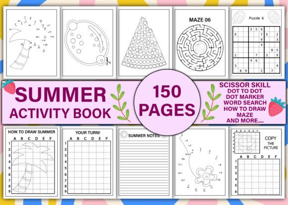 Summer Activity Book for Kids Vol-4 Gráfico Páginas y libros de colorear para niños Por Asma Store