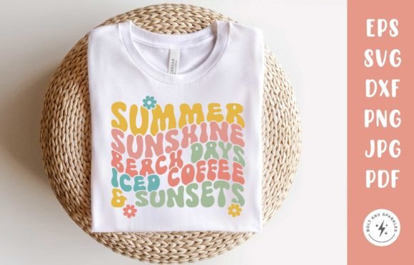 Summer Sunshine Beach Days, SVG Afbeelding Crafts Door Bolt and Sparkles