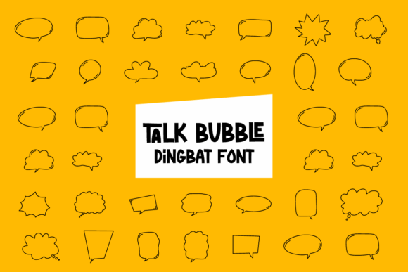 Talk Bubble Dingbats Font By Masyafi Studio