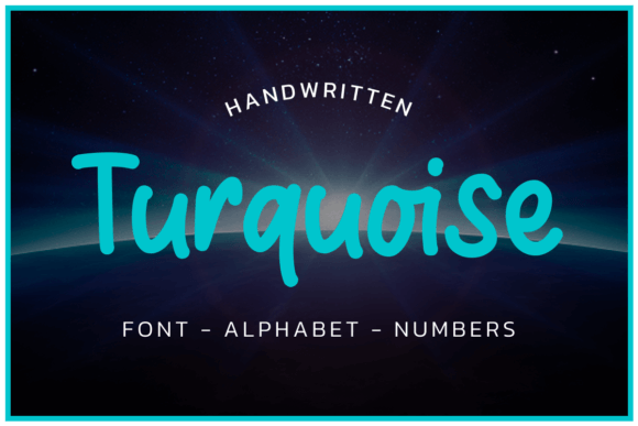 Turquoise Surf Font Aplhabet Gráfico Manualidades Por fromporto