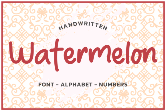 Watermelon Red Font Aplhabet Graphic Crafts By fromporto
