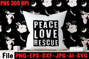 Peace Love Rescue Graphic T-shirt Designs By SimaCrafts 2