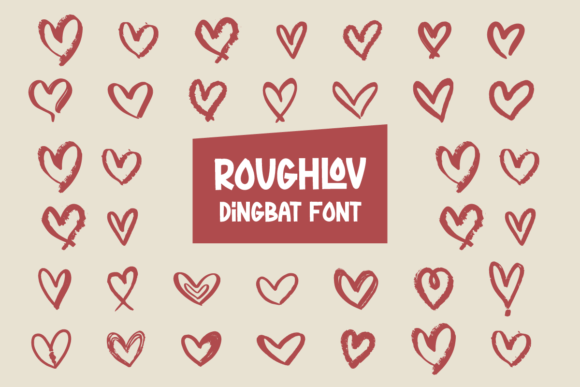Roughlov Dingbats-Schriftarten Schriftart Von Masyafi Studio