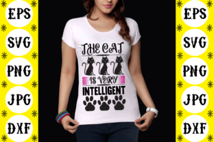 The Cat is Very Intelligent Grafika Projekty Koszulek Przez T-Shirt Gallery 1