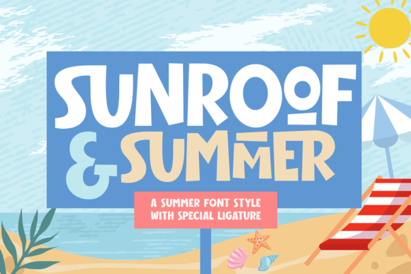 Sunroof & Summer Czcionki do Wyświetlania Czcionka Przez Wildan Type
