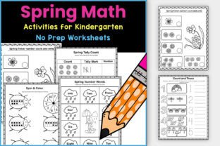Spring Math Activities for Kindergarten Graphic K By TheStudyKits 1
