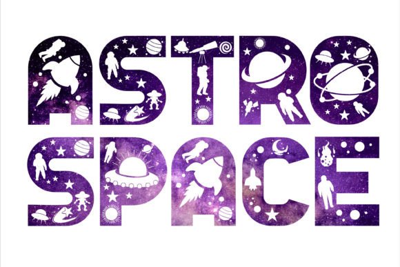 Astro Space Dekorative Schriftarten Schriftart Von edywiyonopp
