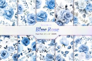 Seamless Blue Rose Background Illustration Fonds d'Écran Par DifferPP 1