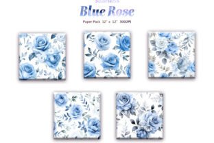 Seamless Blue Rose Background Illustration Fonds d'Écran Par DifferPP 2