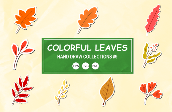Colorful Leaves Hand Drawn #9 Graphic Illustrations By Perkasya Akram