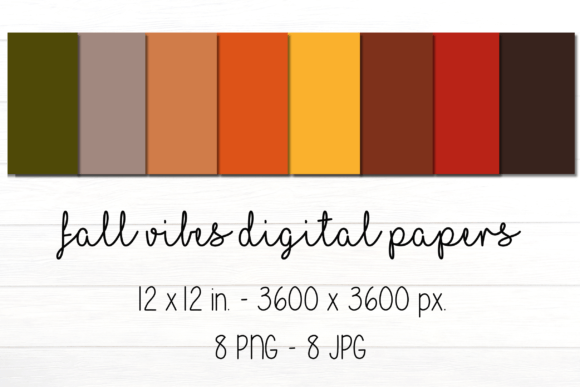 Fall Vibes Digital Paper Pack Graphic Objects By bblessedwv