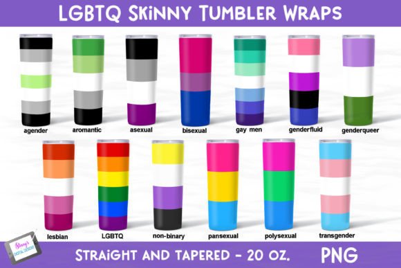 LGBTQ Pride - Skinny Tumbler Sublimation Grafika Rękodzieła Przez stacysdigitaldesigns