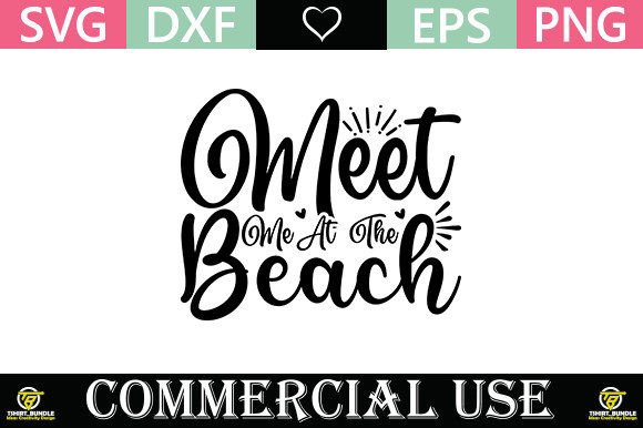 Meet Me at the Beach SVG Graphic T-shirt Designs By Tshirt_Bundle