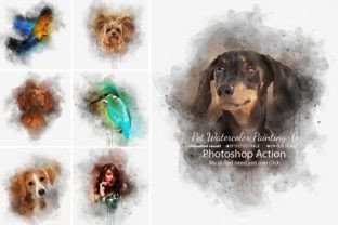 Realistic Pet Watercolor Effect Afbeelding Handelingen & Voorinstellingen Door mristudio 1