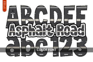 Asphalt Road Color Fonts Font By Imagination Switch 1