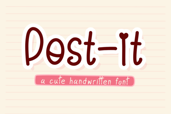 Post-it Script & Handwritten Font By Khim08Studio