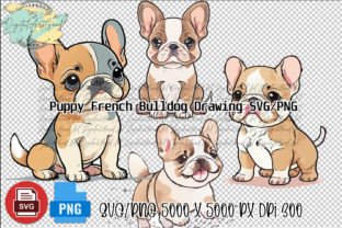 Puppy French Bulldog Drawing SVG/PNG Illustration Illustrations Imprimables Par DigitalArtGood 3