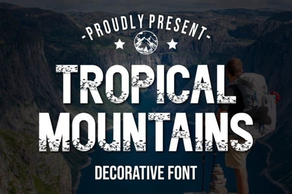 Tropical Montains Decorative Font By Mahesa Design