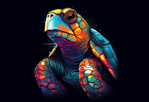 Turtle Beautiful PopArt Graphic Illustrations By Poster Boutique