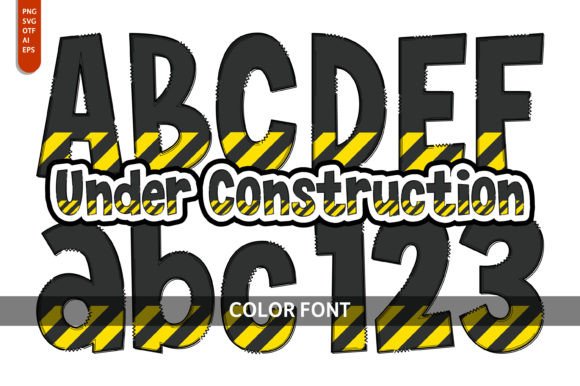 Under Construction Color Fonts Font By Imagination Switch