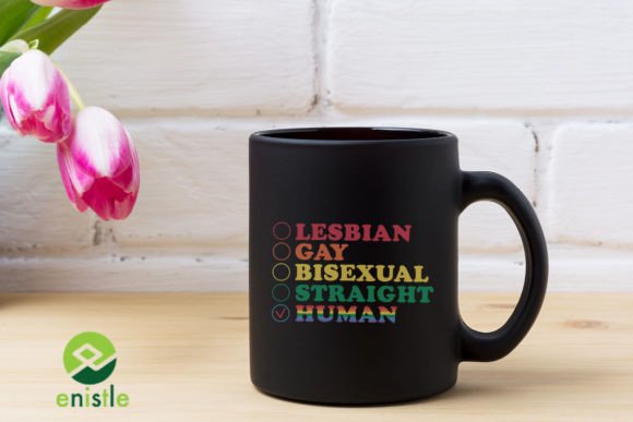 We're All Human LGBT Graphic Crafts By Enistle