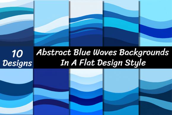 Abstract Blue Waves Backgrounds Grafica Grafiche AI Di VYCstore