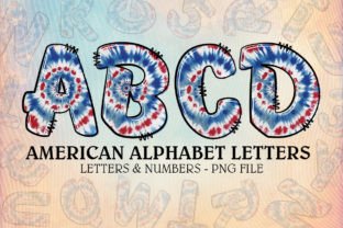 American Alphabet Letters 4th of July Graphic Crafts By october.store 1