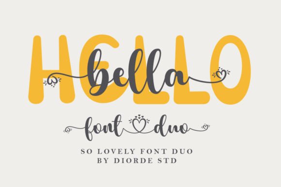 Hello Bella Duo Script & Handwritten Font By Diorde Studio