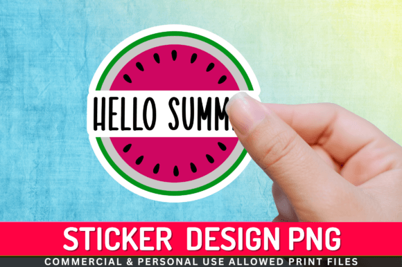 Hello Summer Sticker Illustration Artisanat Par Regulrcrative