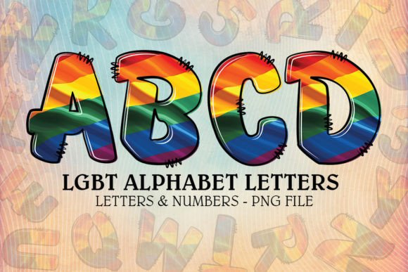 LGBT Pride Alphabet Letters Graphic Illustrations By october.store