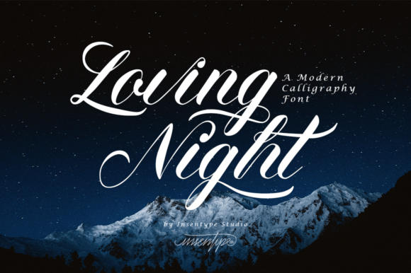 Loving Night Fontes Script Fonte Por insentypestd