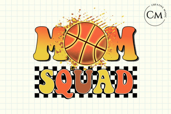 Mom Squad PNG Basketball Sublimation Gráfico Artesanato Por Creative magic