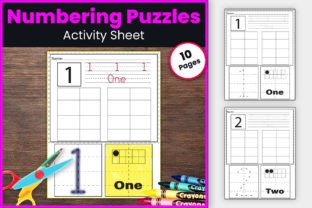 Spring Number Puzzles - Activity Sheets Graphic K By TheStudyKits 1