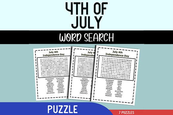 4th of July Word Search Puzzle Graphic Teaching Materials By TeachMode Access