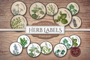 Herb Labels Graphic Illustrations By Secret Helper 1