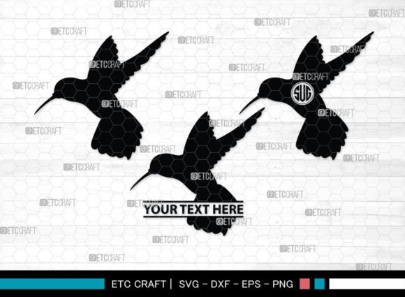 Humming Bird Monogram, Hummingbird SVG Grafica Creazioni Di Pixel Elites